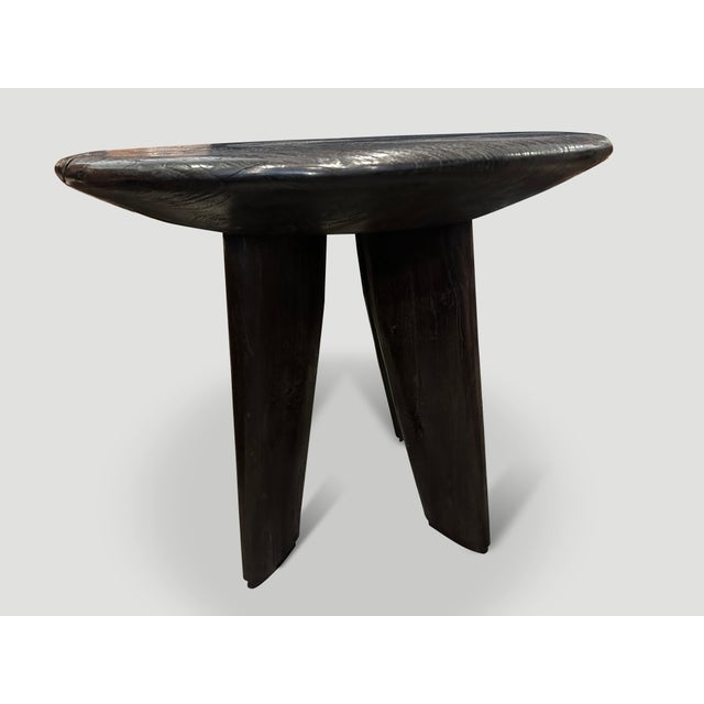 Andrianna Shamaris Mid Century Couture Espresso Stained Table For Sale In New York - Image 6 of 6