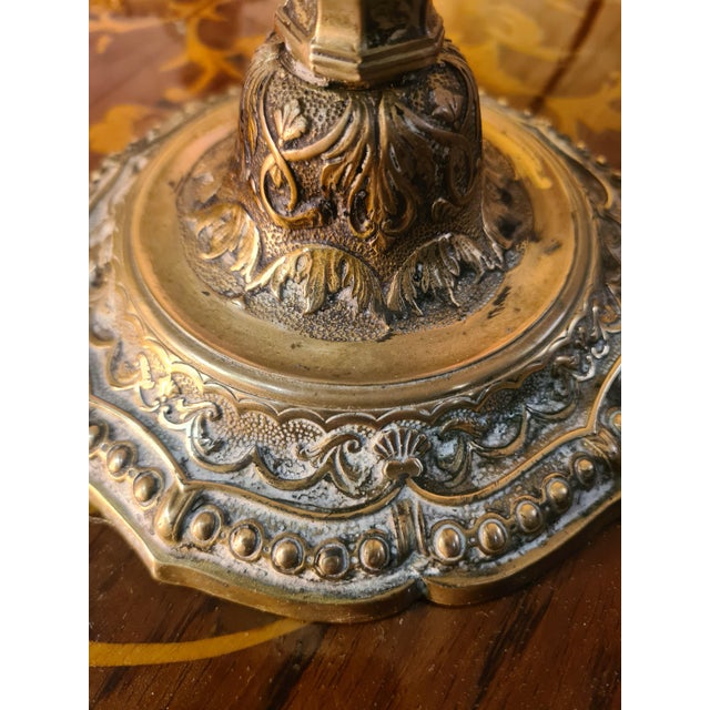 Chiseled Bronze Bedside Lamps, 1900, Set of 2, in Very Good conditions. Designed before 1890 European Plug (up to...