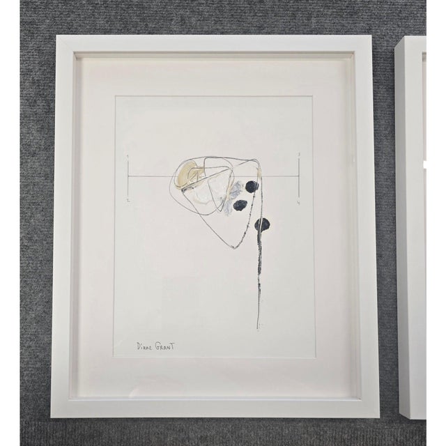 Contemporary 14.2" by 17.3" Framed Organic Modern Original Floral Botanical Painting / Flower / Contemporary Herbarium / Earth Tones For Sale - Image 3 of 4