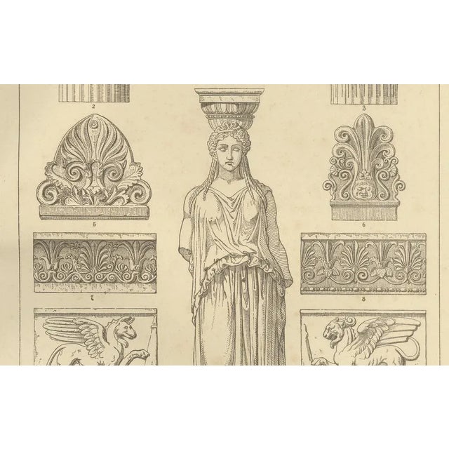 Greek Architecture and Ornament Prints, 1887, Paper, Set of 3 For Sale - Image 10 of 11