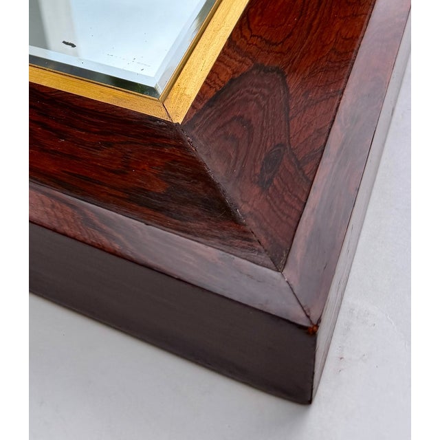 English Edwardian Rosewood Wall Mirror With Carved Frame, Circa 1901 For Sale - Image 10 of 15
