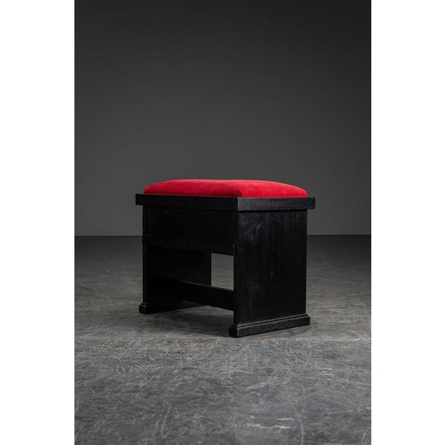 The Hague School Pander Stool by Hendrik Wouda, 1920s For Sale - Image 11 of 15