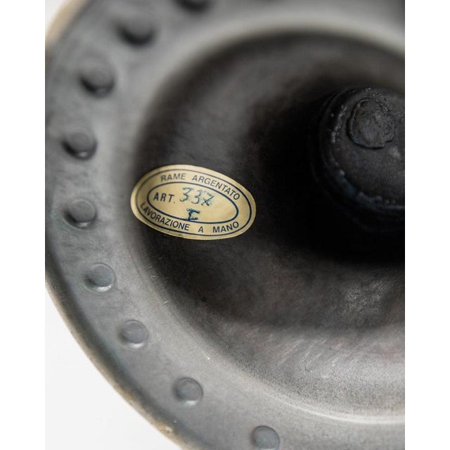 Copper Vintage Silver-Plated Copper Bowl, 1950s For Sale - Image 8 of 12