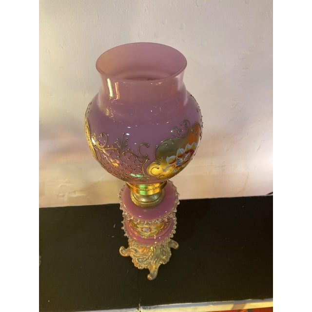 Victorian Glass Oil Lamp, 1890s For Sale - Image 3 of 6
