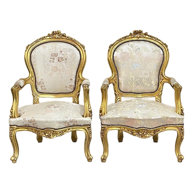 Pair of French Style Chairs For Sale