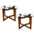 A pair of mid century modern side of end tables designed by Adrian Pearsall and made by Craft Associates. Walnut bases...