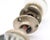 Vintage Art Deco Glass Brushed Nickel Passage Door Knob Set For Sale - Image 6 of 6