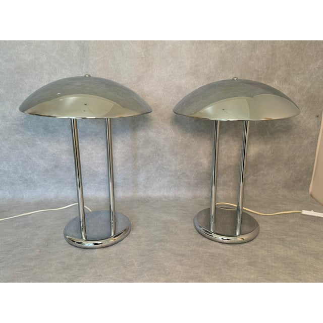 Space Age Chrome Table Lamps by Robert Sonneman for Ikea, 1990s, Set of 2 For Sale - Image 14 of 14