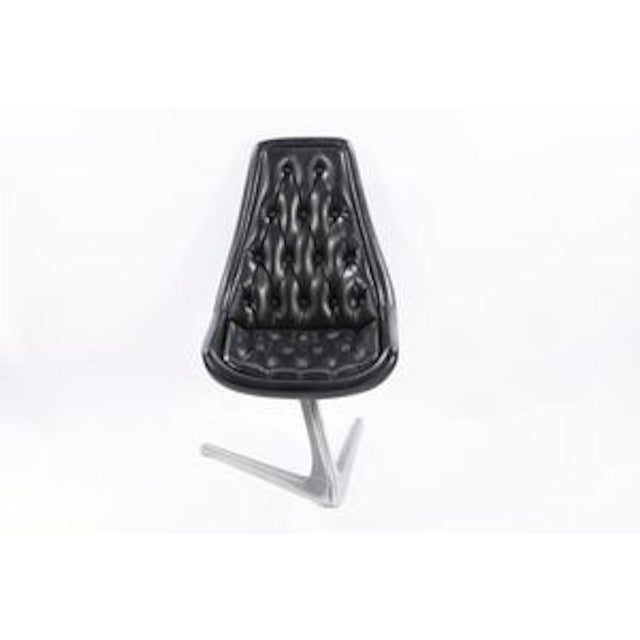 Leather and Steel Swivel Chairs from Chromcraft, 1966, Set of 3 For Sale - Image 3 of 8