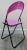 Pink Postmodern Italian Designer Studio Gp Pink Folding Chair, 1980s For Sale - Image 8 of 12
