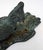 Brass woodpecker shaped door knocker with vintage patina. Visible rust at both screw holes, screws not included.