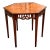 Hexagonal Cherry Wood Carved Library Hall Table For Sale