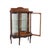 Antique RJ Horner Diminutive Oak Vitrine or China Cabinet with Mirrored Back, Curved Glass, Ribbon & Foliate Elements...
