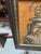 Vintage Orange Asian Painting in Wooden Frame For Sale In Atlanta - Image 6 of 7