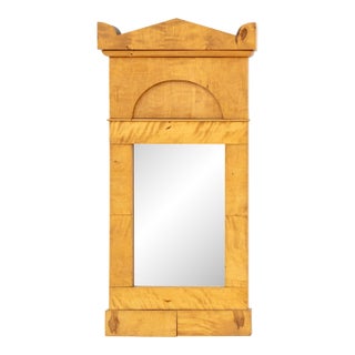 Biedermeier Style Maple Wall Mirror For Sale