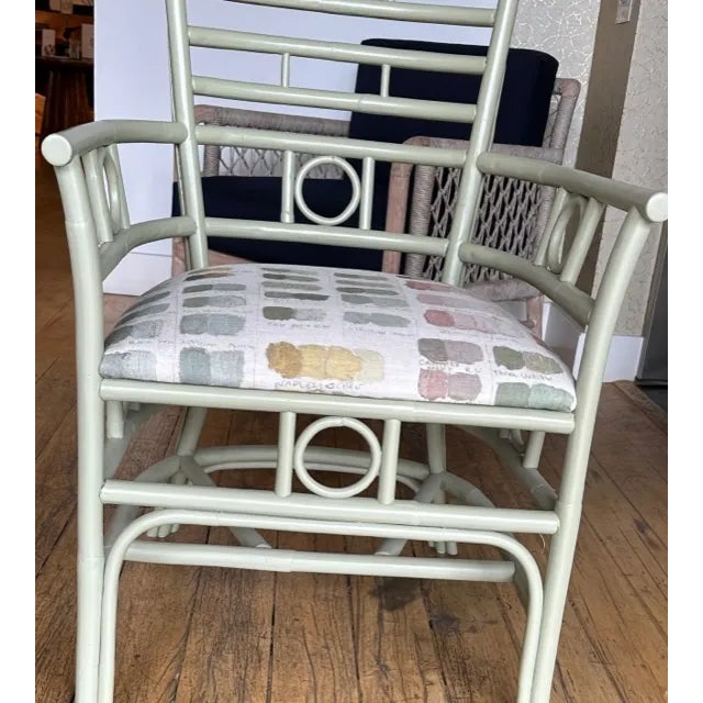 Wood Bagua Arm Chair From Red Egg For Sale - Image 7 of 7