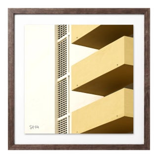 “Miami Beach 11” Giclee Archival Pigment Print 18x18 Framed in Walnut For Sale
