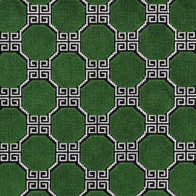 Sample - Schumacher Octavia Velvet Fabric in Emerald For Sale