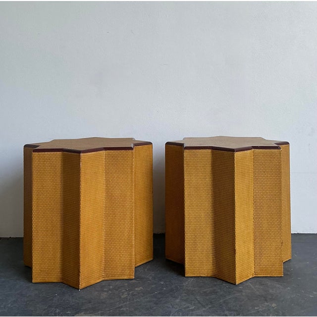 Vintage Star Shaped Molded Resin Side Tables . A Pair For Sale - Image 4 of 12