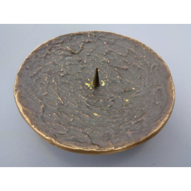 Mid-Century Modern Brutalist Bronze Candleholder, 1960s For Sale - Image 3 of 13