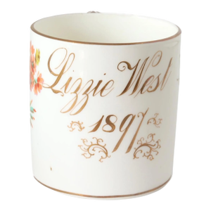 English Victorian Christening Mug for "Lizzie West 1891"