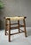 Mid 20th-Century Refined Rustic Maple Wood Mortise & Tenon Fiber Rush Saddle Seat Bench / Stool For Sale - Image 15 of 18