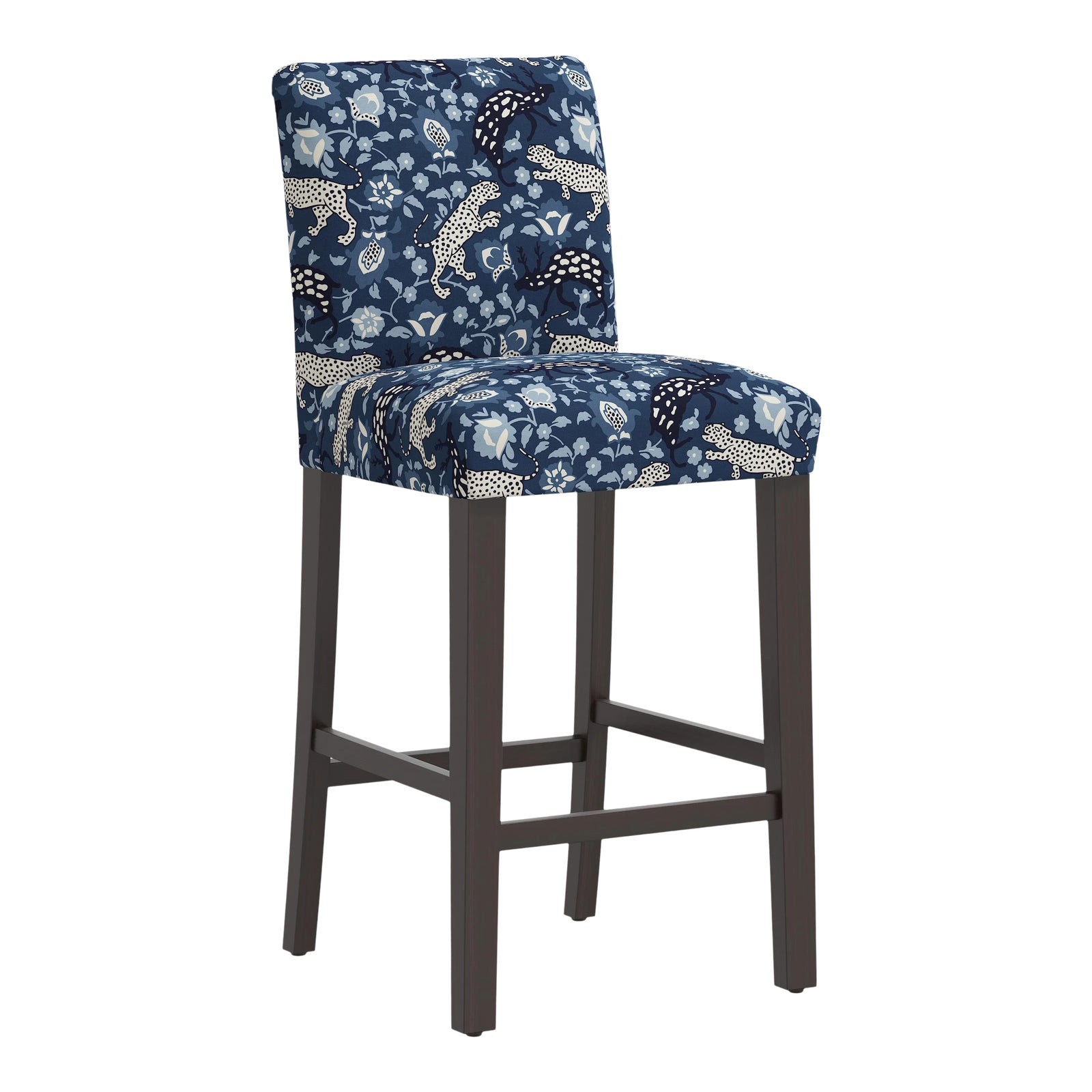 Bar Stool In Leopard Blue Chairish