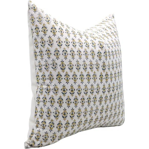 Add a touch of handcrafted elegance to your space with Fabdivine’s gold fish block print cushion cover. Made from duck...