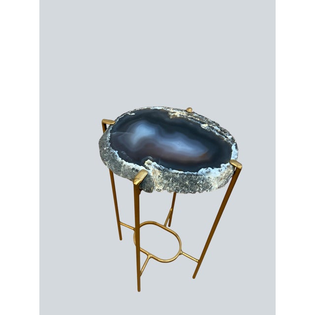 2020s Unusual Modern Handcrafted Geode Drinks Table For Sale - Image 5 of 6