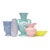 Vintage Mixed Pastel Ceramic Vessel Curation - Group of 5 For Sale