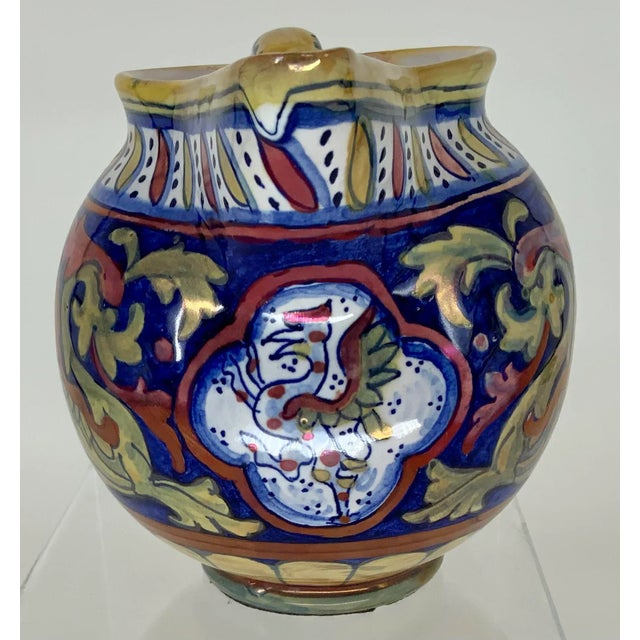 1950s Vintage Italian Majolica Pitcher For Sale - Image 5 of 12