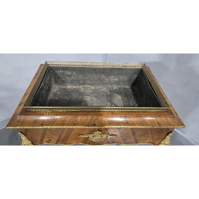 Wood French Satinwood Jardinere Planter, 1880s For Sale - Image 7 of 12