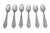 Silver Coffee Spoons with Grooves Along the Handles, Set of 6 For Sale - Image 3 of 3
