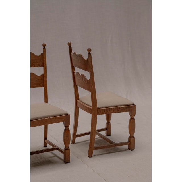 Beige Mid-Century French Side Chairs in the manner of Charles Dudouyt, 1960s, Set of 2 For Sale - Image 8 of 10