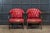 Set of English Red Studded Club Chairs, 1920s For Sale - Image 3 of 12