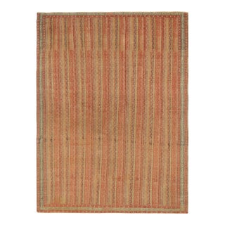 Antique Senneh Persian Rug in Red and Gold Moharamati Design - Rug & Kilim For Sale