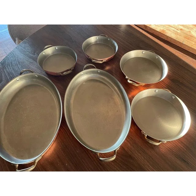 Copper Frying Pan Set, Set of 6 For Sale - Image 5 of 9