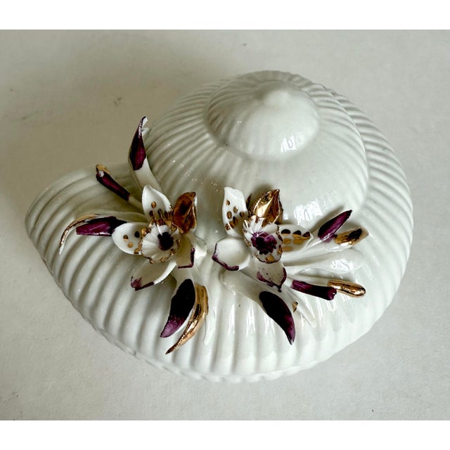 This charming vintage Italian Capodimonte porcelain trinket box dates to the later mid 20th century, likely the 1960s, and...