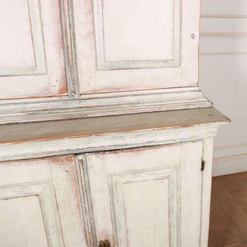 Wood Swedish Painted Linen Cupboard For Sale - Image 7 of 12