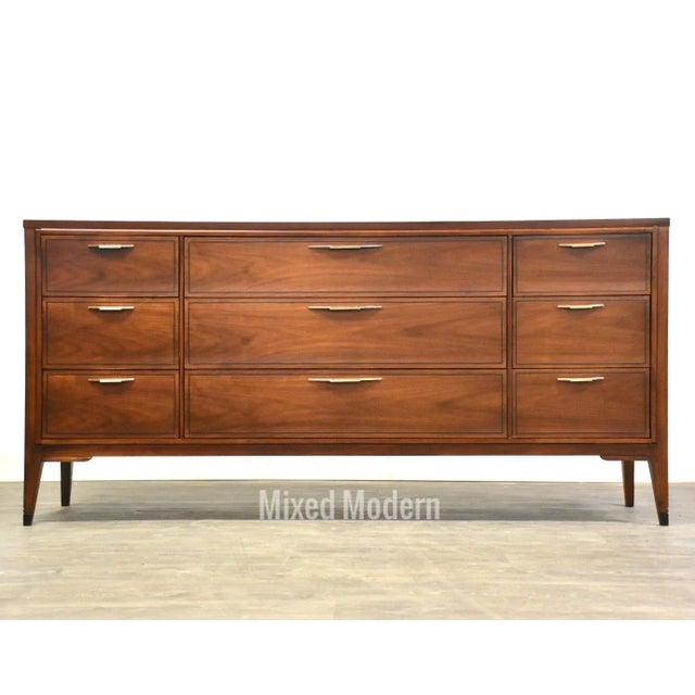 Kent Coffey Tempo Walnut Dresser For Sale - Image 10 of 10