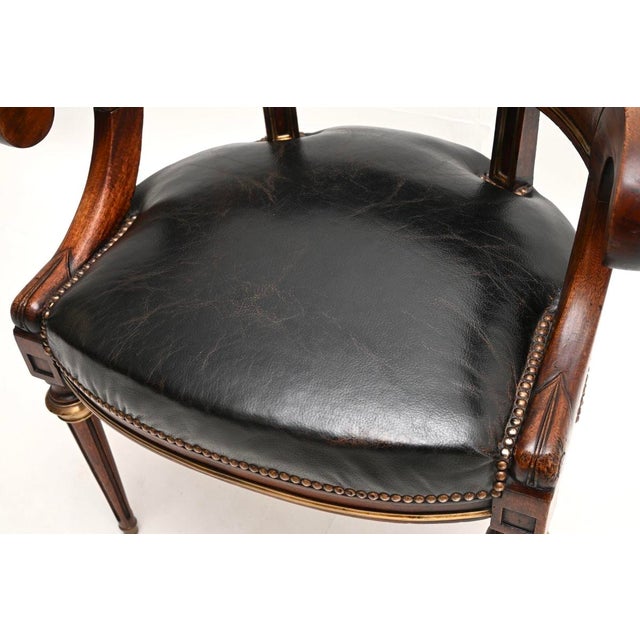 Antique French Empire Desk Chair, 1810 For Sale - Image 9 of 11