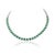 Not Yet Made - Made To Order Contemporary 7.73ct Genuine Emerald & Diamond Tennis Necklace in 18k Gold For Sale - Image 5 of 12
