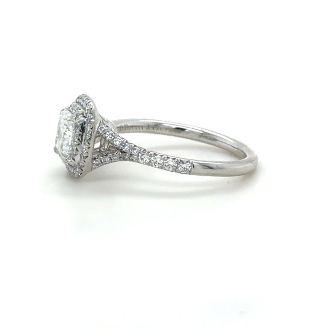 Tiffany & Co. Soleste 1.00 CTTW Diamond Engagement Ring, Platinum, Size 6 For Sale In Chicago - Image 6 of 9
