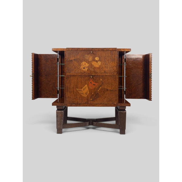 Italian Art Deco Bar Cabinet with Inlaid Doors by Colli, 1940s For Sale - Image 6 of 18