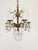 Antique 5 Arm 5 Light Tiny Dancer Brass Cut Lead Glass Crystal Chandelier For Sale - Image 12 of 12