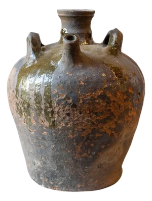 19th-Century French Glazed Earthenware Jar