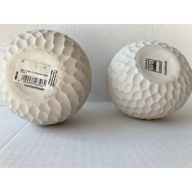 Handmade Asa Selection Germany Cream Color Porcelain Vases- Set of 2 For Sale - Image 4 of 11