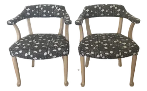 Pair of 1950s Mid-Century Captain’s Armchair, Tournament Armchairs or Broker Captain’s Chairs
