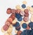 Early 20th Century Mid-Century American Clay Embossed Horse and Jockey Poker Chips in Red White and Blue For Sale - Image 5 of 8