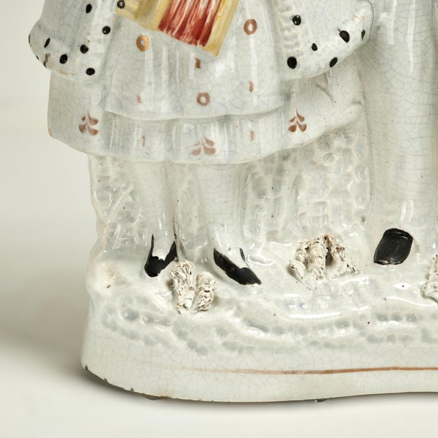 Antique Staffordshire Double Musical Figures For Sale In West Palm - Image 6 of 12